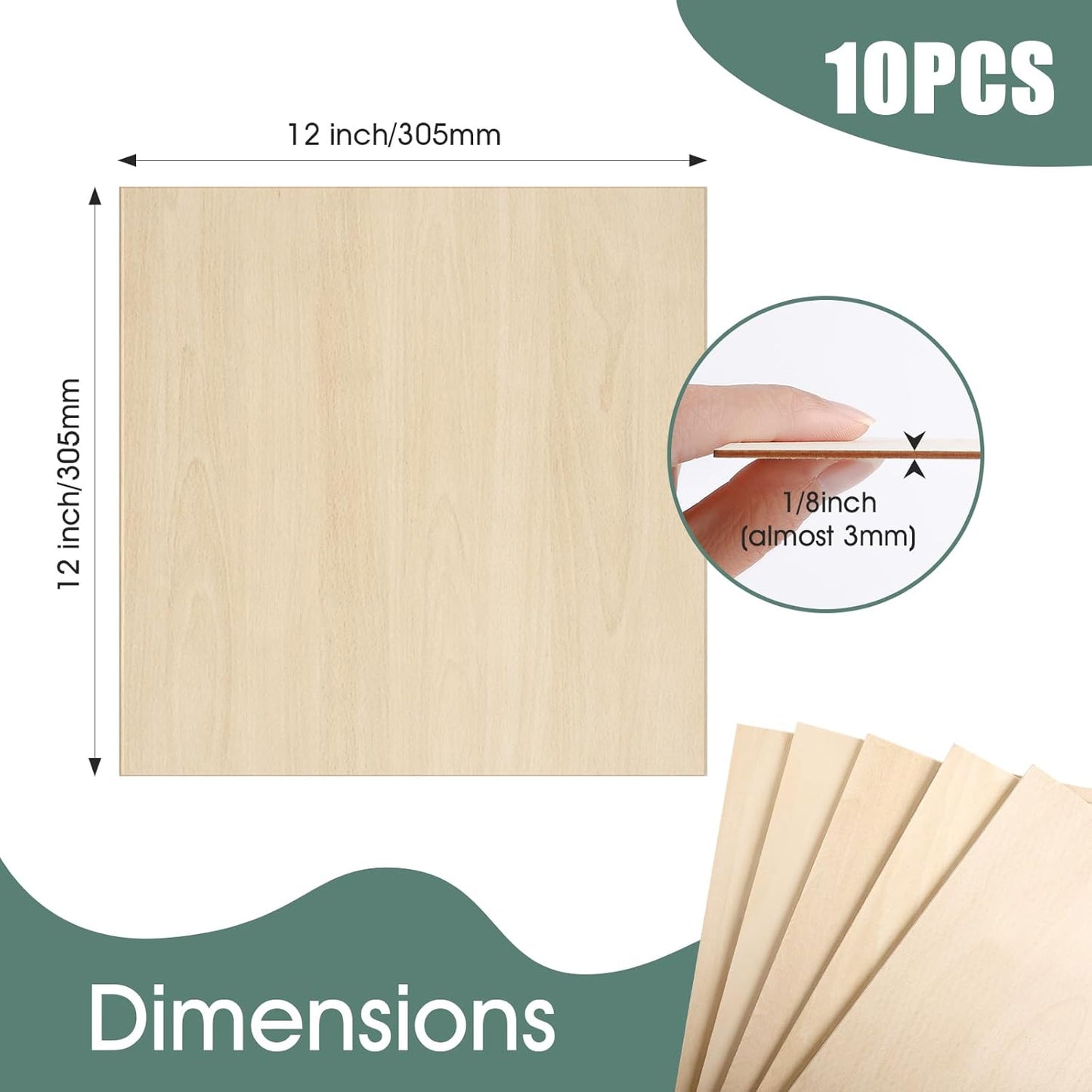20 Pack Basswood Sheets 1/8x12x12 Inch 3mm Basswood for Laser Cutting, Drawing,Wood Burning, Architectural Models.Plywood Sheets Unfinished Wood Sheets for DIY Crafts.