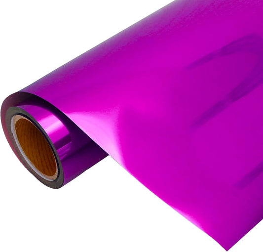 Threadart Metallic Fuchsia Heat Transfer Vinyl Film | Custom Cut Roll 20" Wide by The Yard | Compatible with Venture Explore and Maker, Silhouette Cameo, & Large Format Cutters