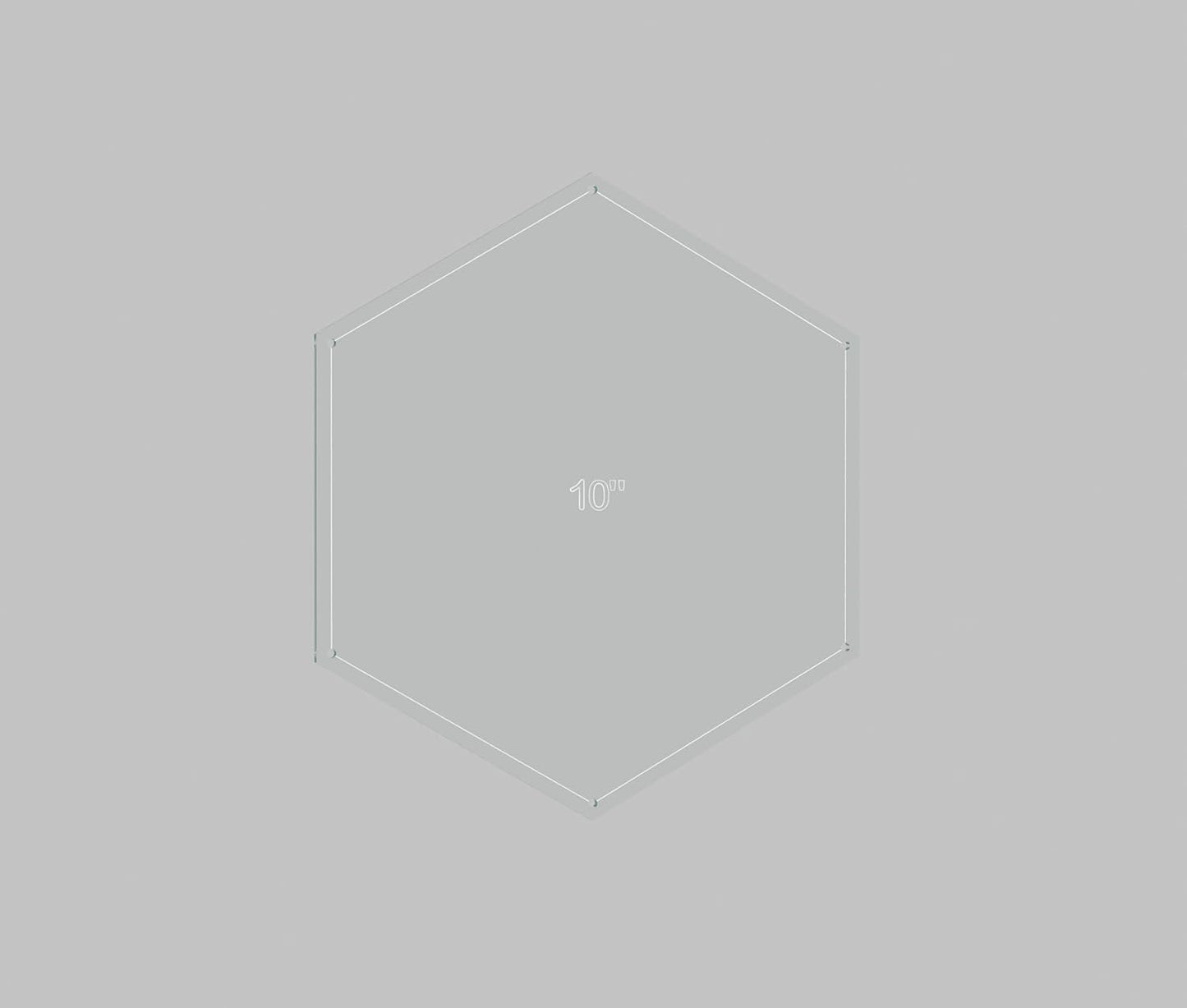 Hexagon Quilting Template Set - 1", 2", 3", 4", 5", 6", 7", 8", 9", 10", 11", 12" with 1/4" Seam Allowance - Durable Acrylic Templates for Quilting, Patchwork, Crafting, & Sewing Projects