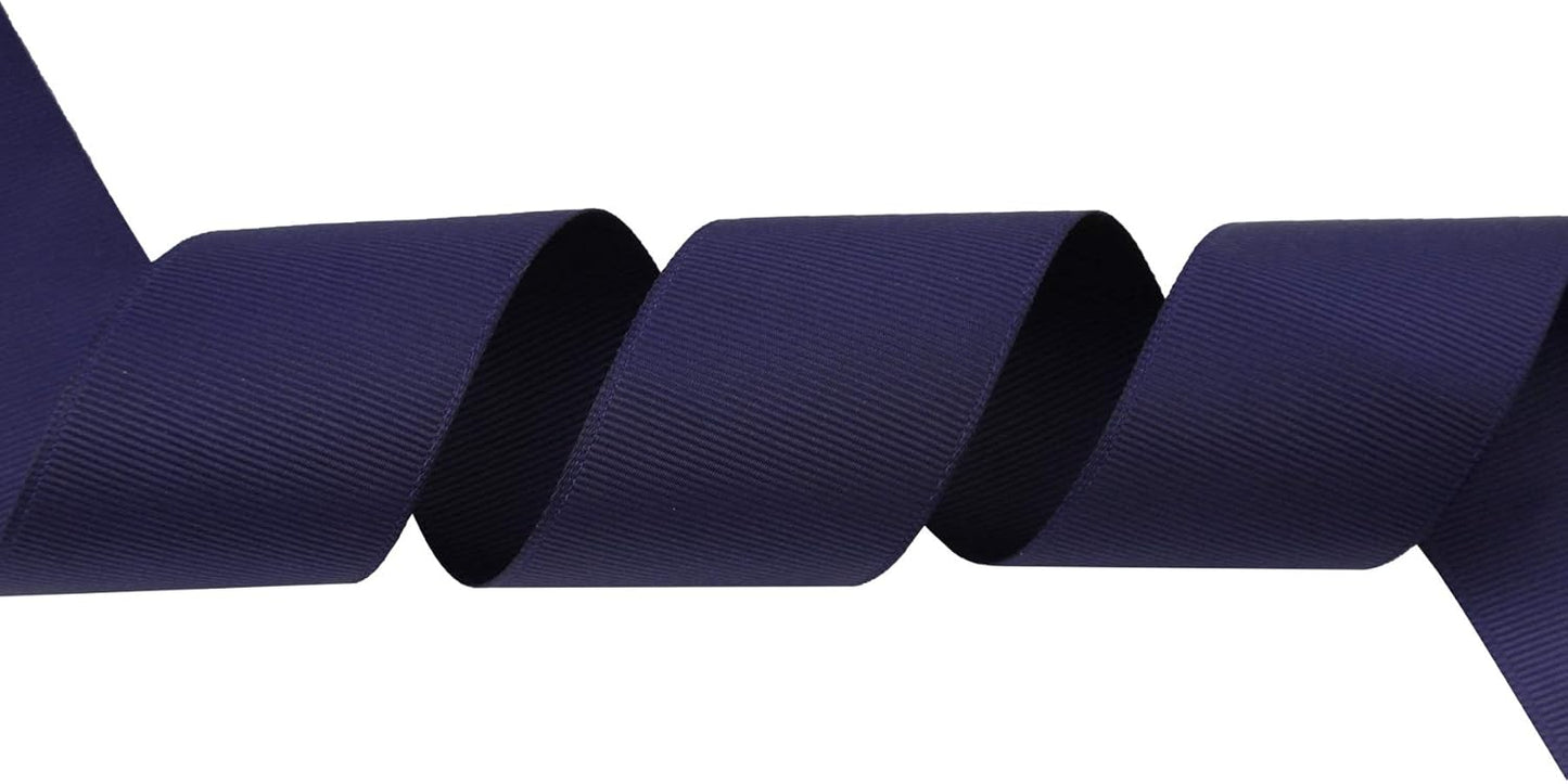 ITIsparkle 11/2" Inch Grosgrain Ribbon 25 Yards-Roll Set for Gift Wrapping Cake Decoration Party Favor Hair Braids Hair Bow Baby Shower Decoration Floral Arrangement Craft Supplies, Navy Ribbon