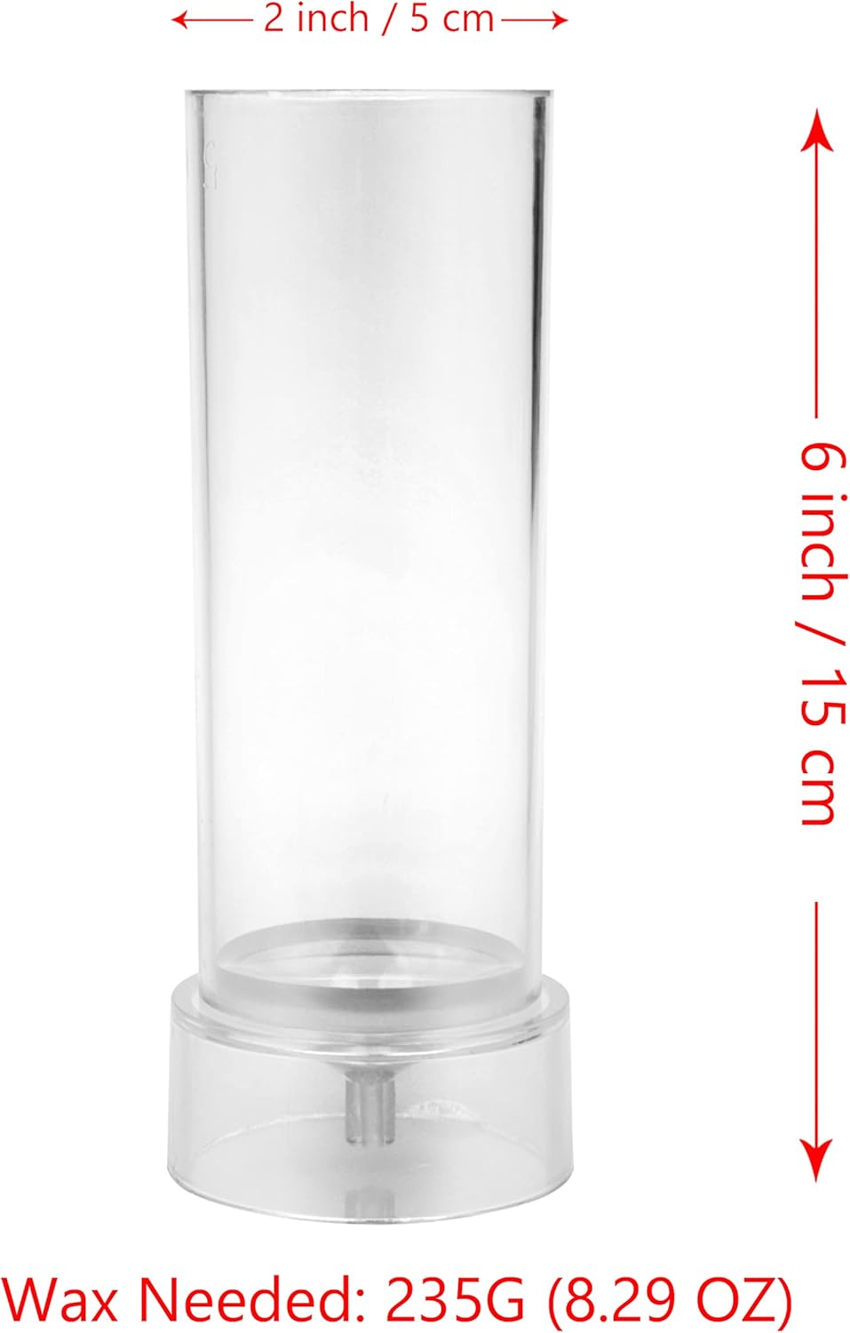 MILIVIXAY 2PCS Pillar Candle Mold -Height: 6.0inch,Diameter:2.0inch-30ft Long Wicks, 2pcs Wick Holders, a Mold Sealer and a Lead Wire Included as a Gift.