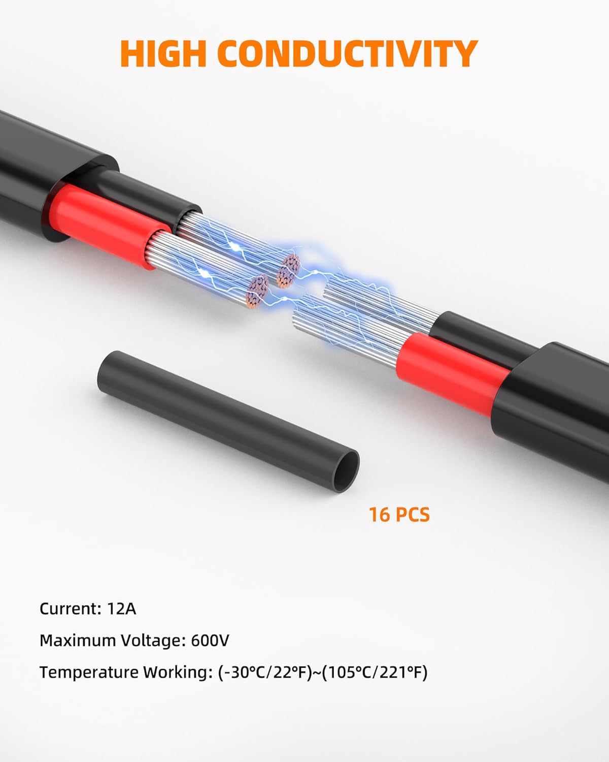 14 Gauge Wire, 14 AWG 2 Conductor Electrical Wire, Flexible/Oxygen-Free Tinned Copper/Stranded PVC 14/2 Cord for Automotive, Marine, LED Strips, Solar, RV, Lighting (30FT)