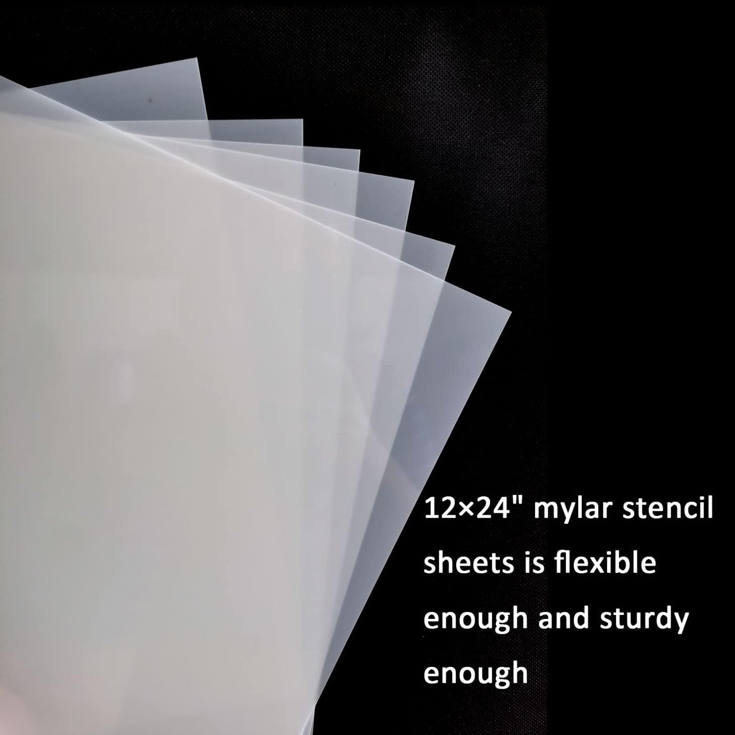 12 Pcs 10 Mil Blank Stencil Sheets 12 x 24 inch Milky Translucent PET Stencil Making Sheet Mylar Blank Template for DIY Art Craft, Cricut, Laser Cutting, Template Material