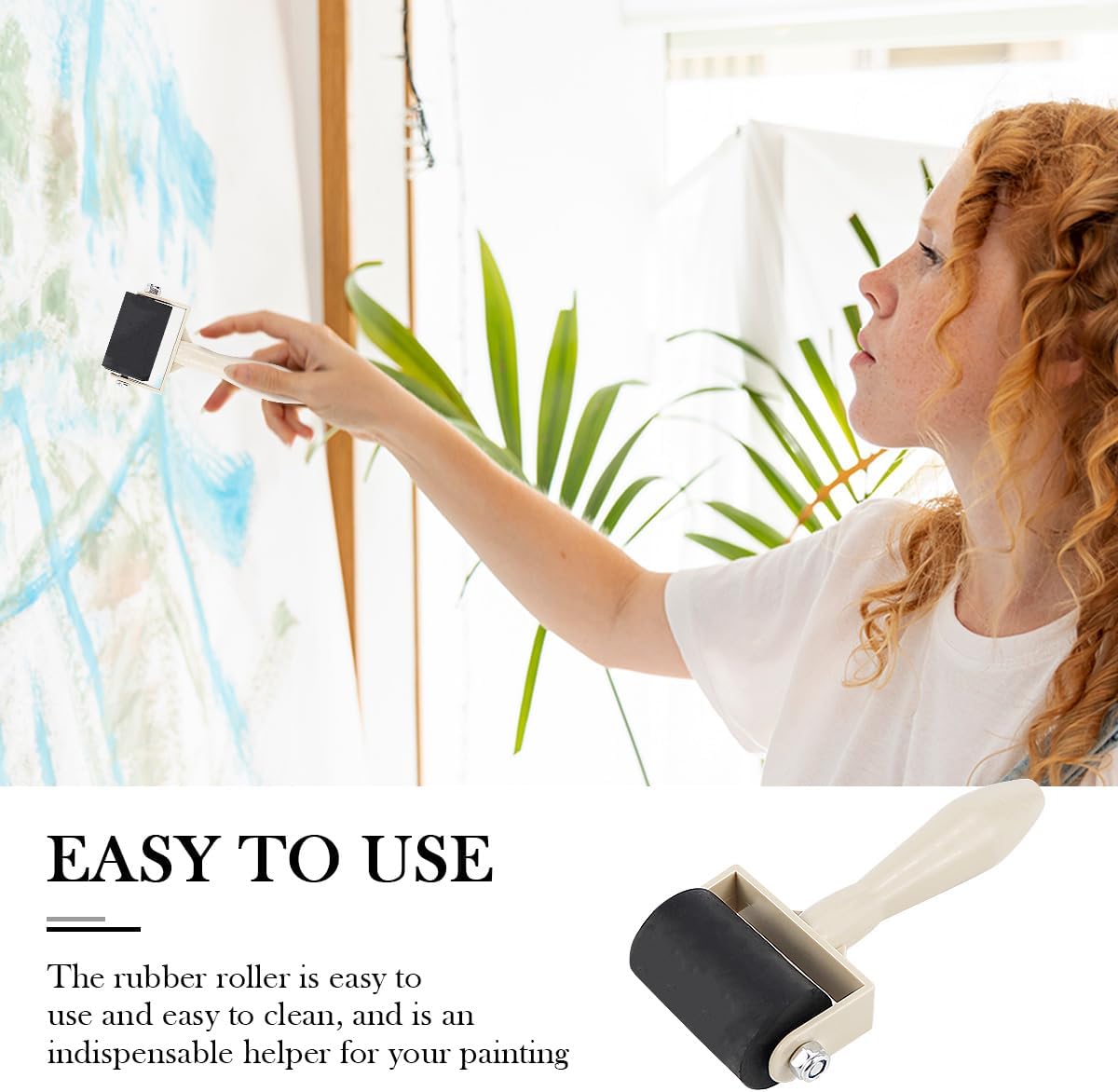 15Pcs Printmaking Brayer Rubber, Relief Printing Brayers Plastic Brayer Brayer Rollers Art Craft Roller for Printmaking,Ink,Wallpapers Stamping Gluing