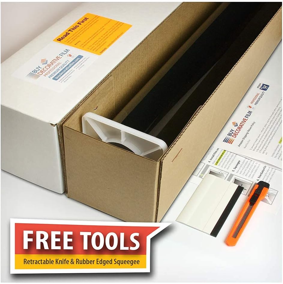 BDF EXNA20 Exterior Window Film Daytime Privacy and Heat Control Natural Black 20 (Dark) - 60in X 50ft