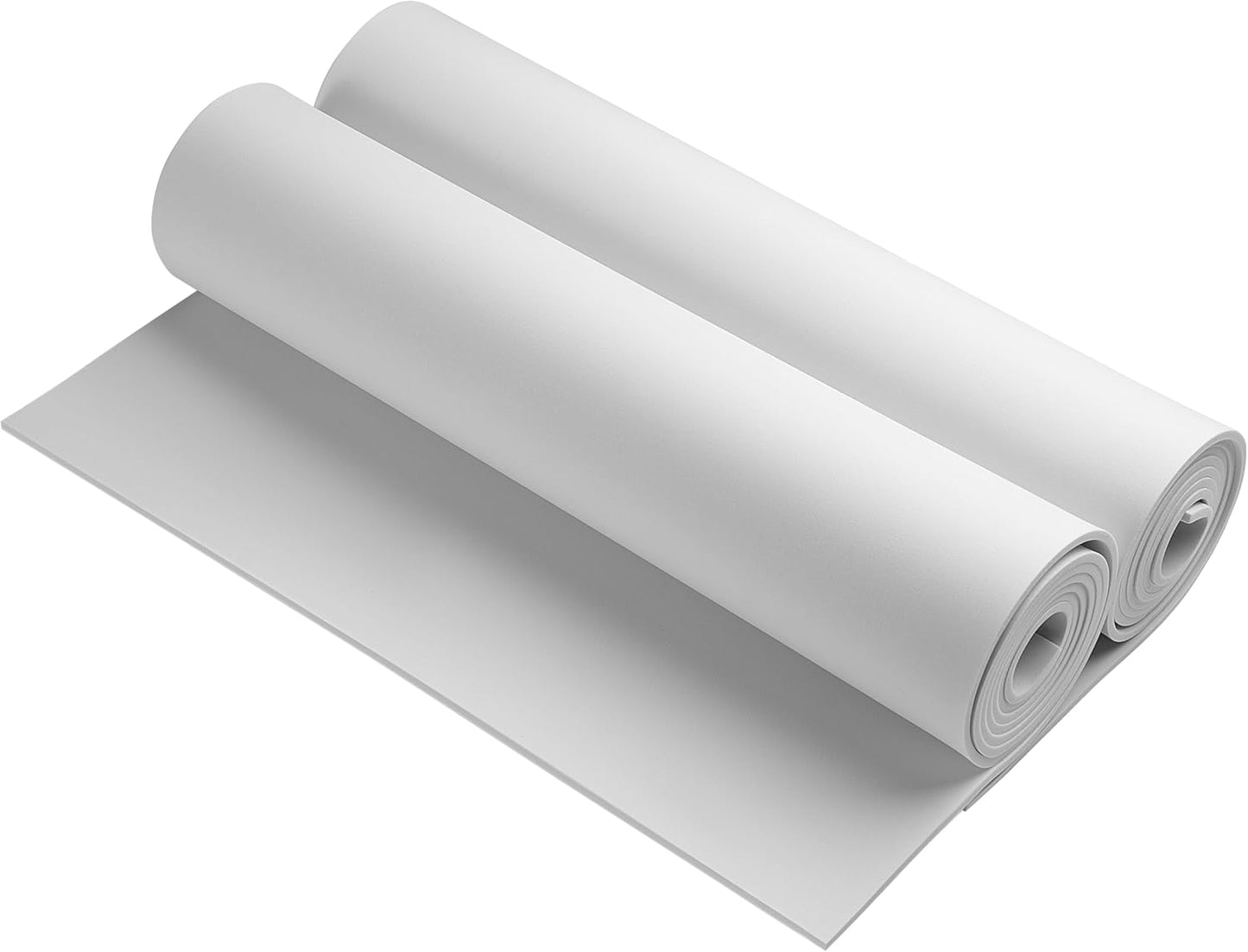 AMZQNART 2Pcs EVA Foam 4mm, Cosplay Foam 16x59 inch White, High Density 90 kg/m³, for Craft Projects Cosplay Costumes, Fake Weapons, Decorations, Christmas, Easter, Thanksgiving, etc.