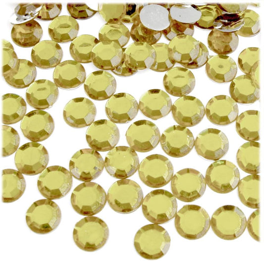 The Crafts Outlet 144pc Rhinestones Round 10mm - Flatback Champagne