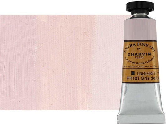 Charvin Extra Fine Oil Paint, Linen Grey 20 ml - Triple-Milled, Rich Texture, Poppy Oil-Based, Light-Fast, Handmade, Archival Quality