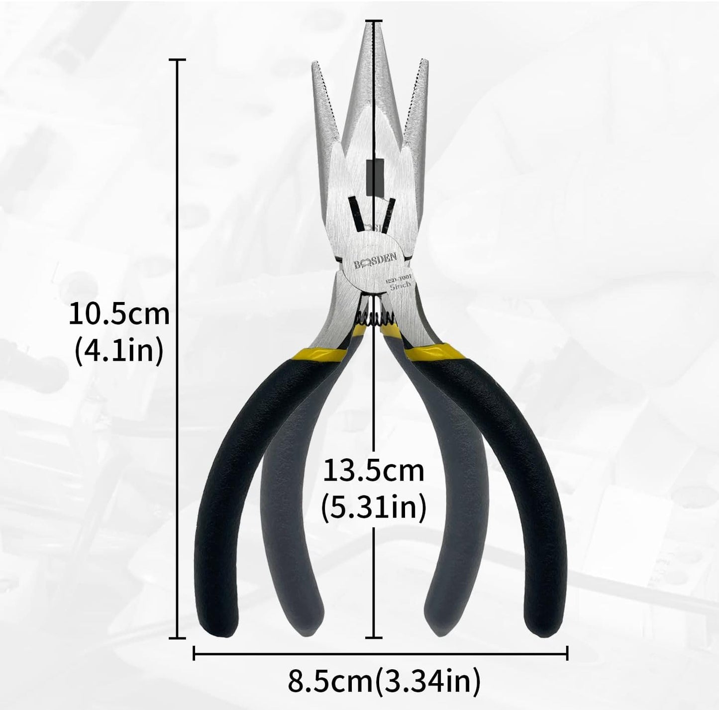 BOOSDEN 5" Needle Nose Pliers, Mini, Jewelry Making, Electronics Repair