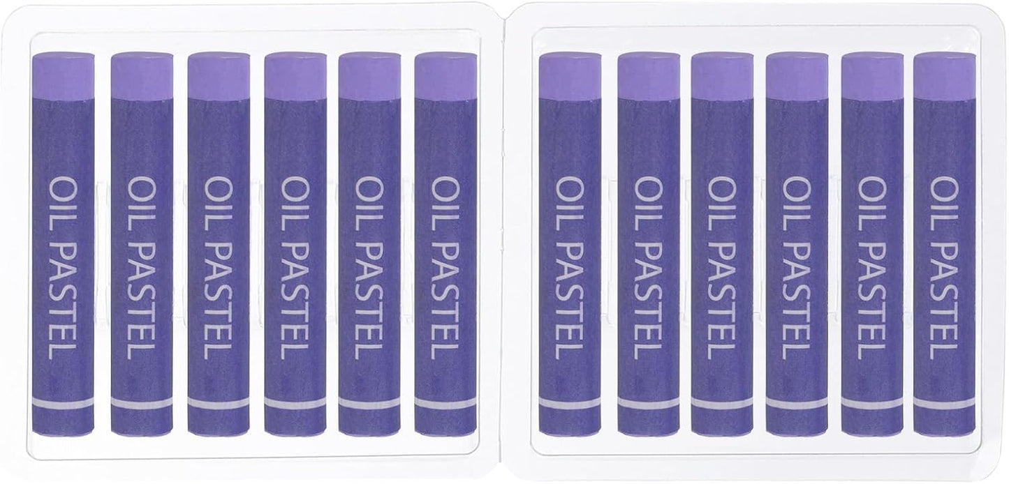 PATIKIL Light Purple Oil Pastels, 12Pcs Soft Oil Crayons Creamy Pastels Stick Art Supplies for Art Painting Drawing Blending Graffiti for Artists Beginners