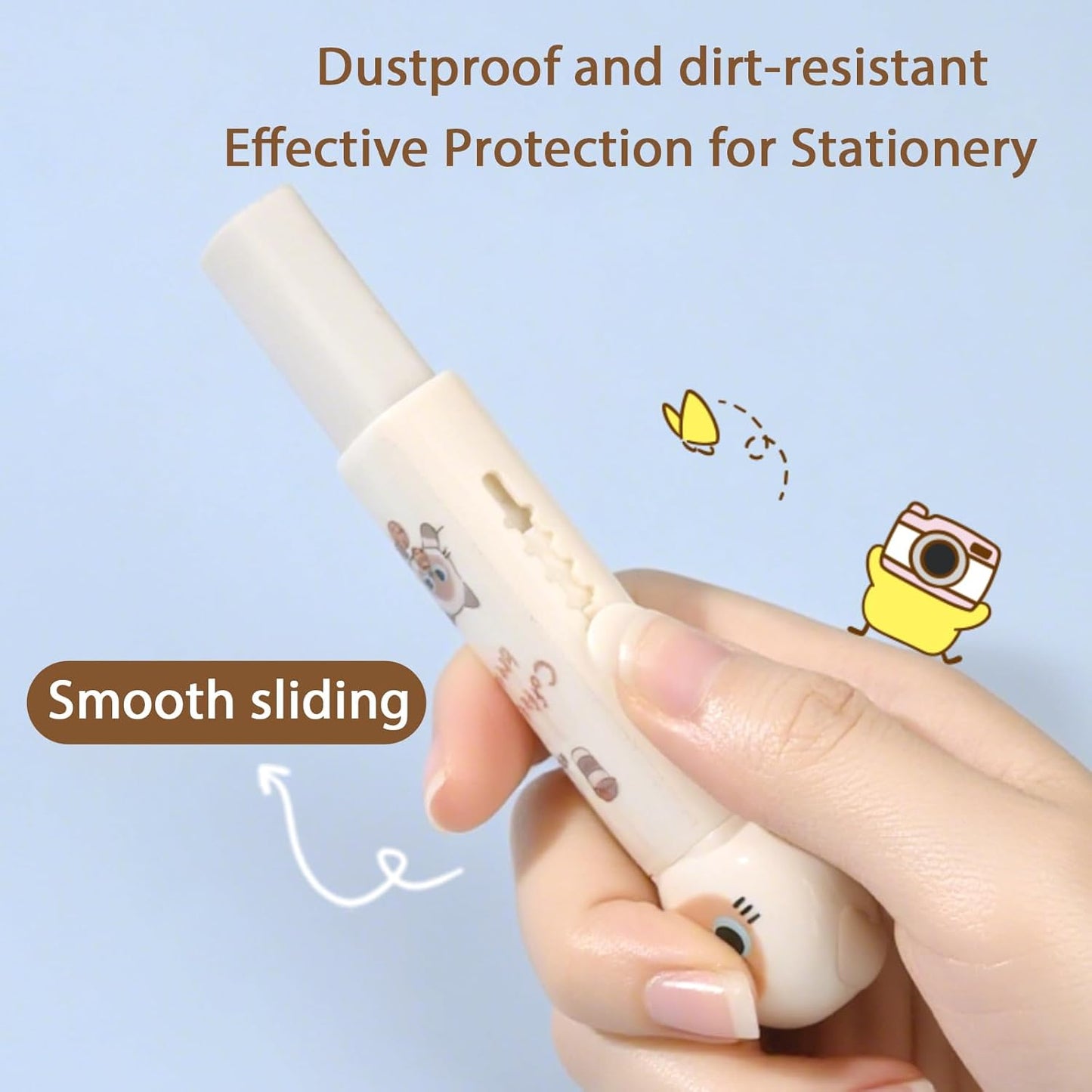 4PCS Cute Retractable Cat Pencil Eraser, Cute Cartoon Cat Pencil Erasers in Four Colors,Suitable for School Home Office Supplies