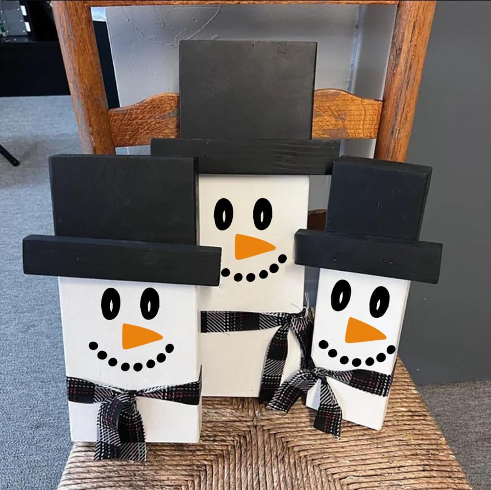 Small Christmas Stencils for Painting on Wood 3” Christmas Stencils for Crafts Reusable Snowman Santa Believe Holiday Draw Templates for Christmas Tree Canvas Window Decor