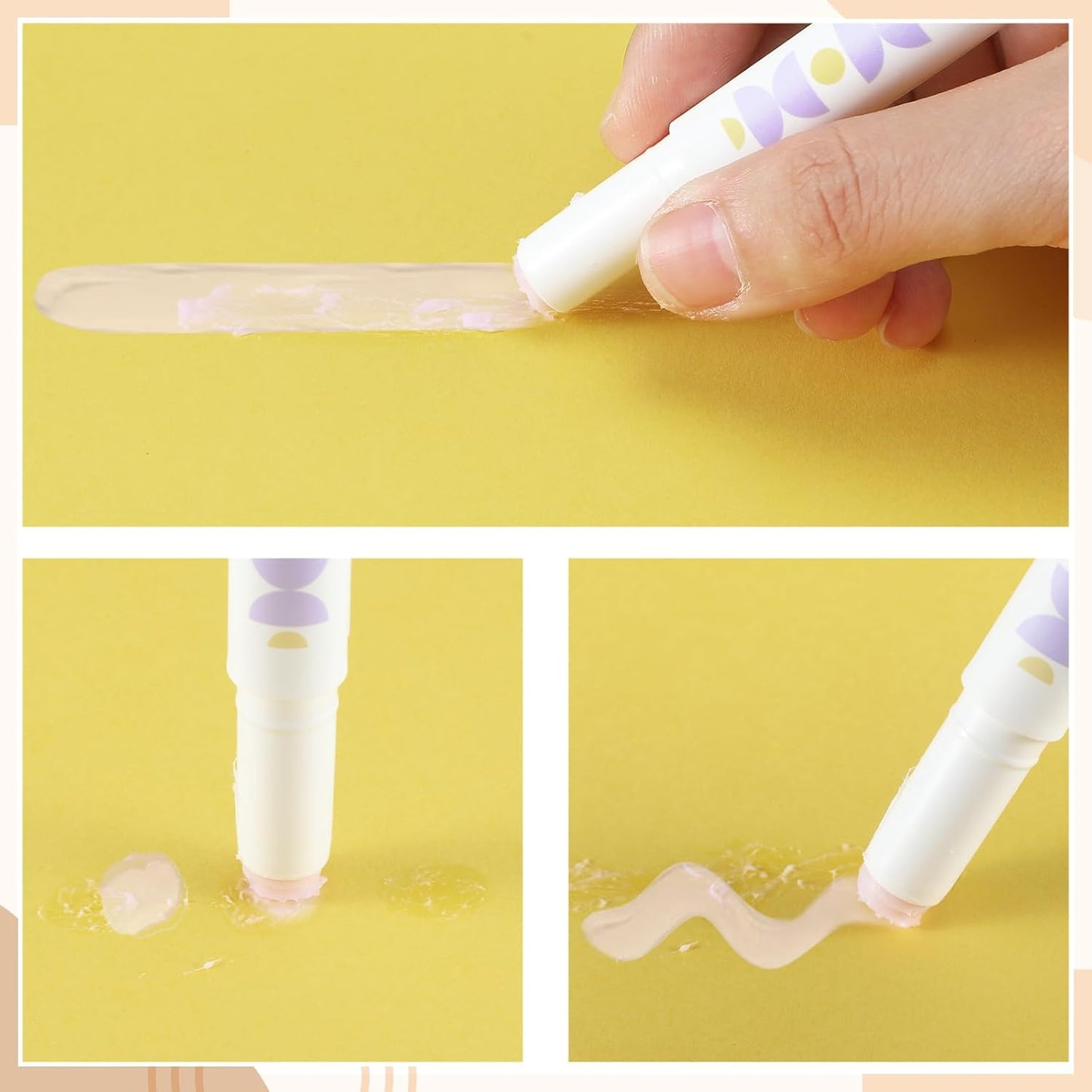 LemonSecret 409 Pcs Paper Piecing for Quilting Fabric Set Include 400 Paper Piecing 1" Hexagon Quilting Templates and 9 Fabric Glue Pen for DIY Patchwork Crafts and Sewing Supplies