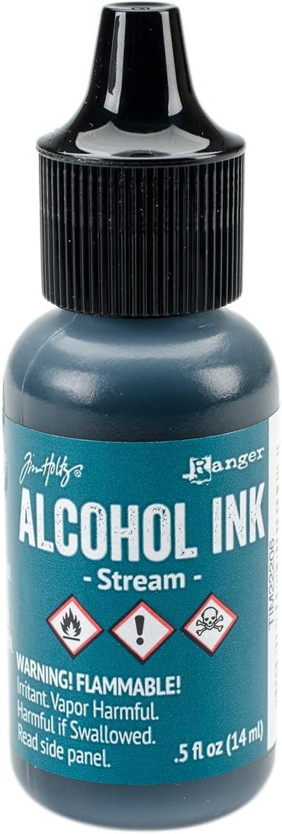 Tim Holtz Alcohol Inks and Accessories 1/2 oz Stream Alcohol Ink, Blue