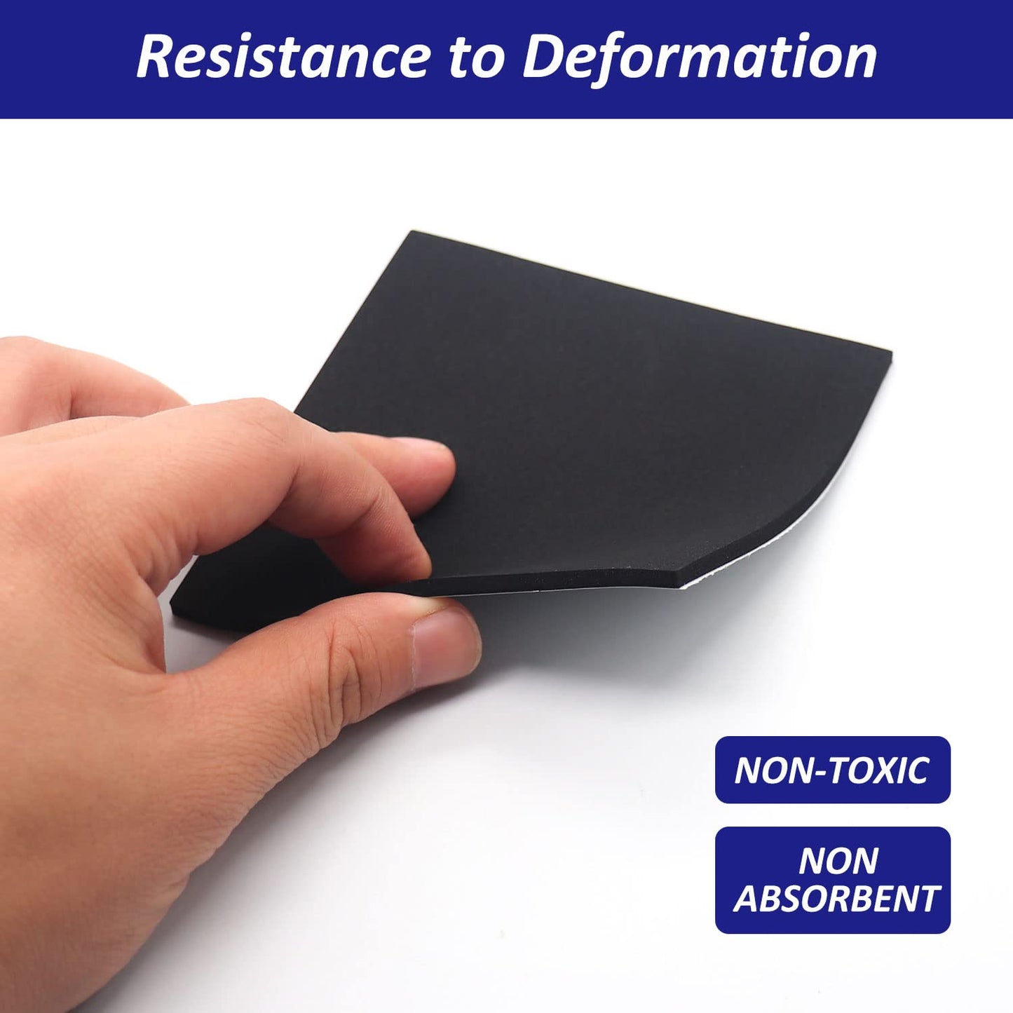 Foam Padding Sheets with Adhesive Backing - 1/8" Thick Self Stick Neoprene Insulation Foam,1/8 Inch Thick X 4 Inch Long X 4 Inch Wide - 8Pcs