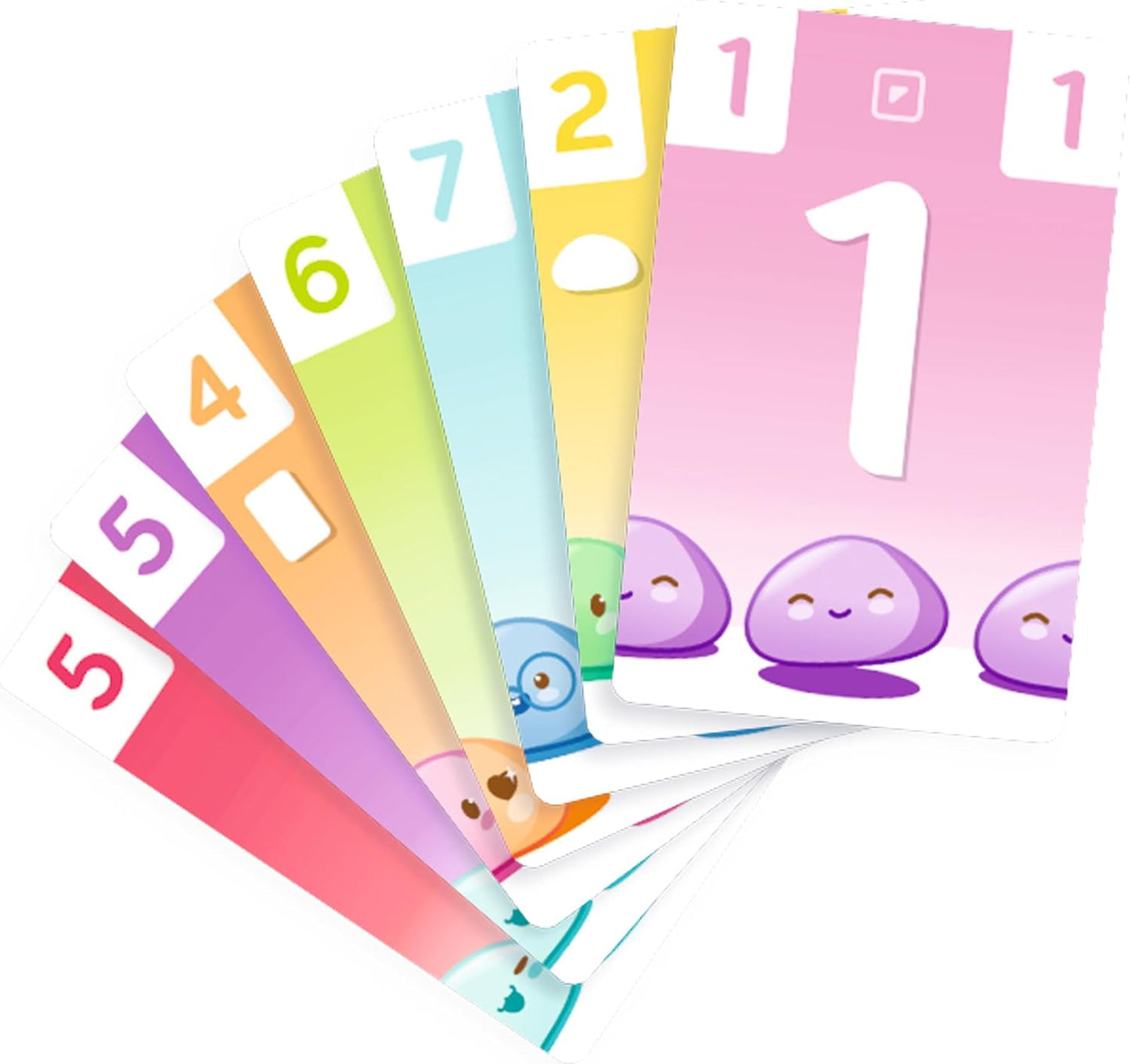 Asmodee Happy Mochi Card Game (Eco-Blister) - Fast-Paced Strategy Game for Kids & Families with Colorful Effects & Cute Mochi Characters, Ages 8+, 2-6 Players, 20 Minute Playtime