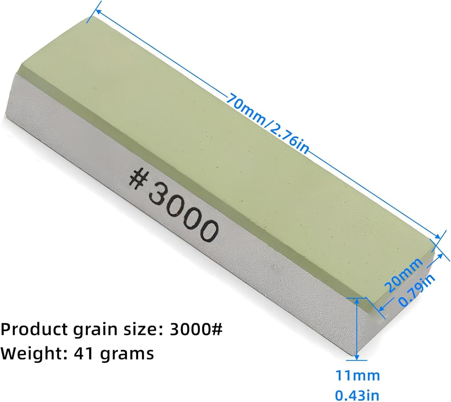 Small Travel-Portable Diamond Resin Sharpening Stone - 3000 Grit Whetstone Knife Sharpener