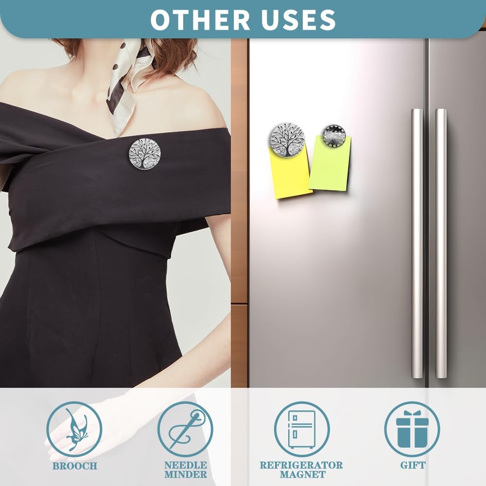 Magnetic Needle Minder Magnet Embroidery Accessories and Supplies Embroidery Needle Holder Cross Stitch Holder Needlework Supplies (Cardinal) (TreeofLife)