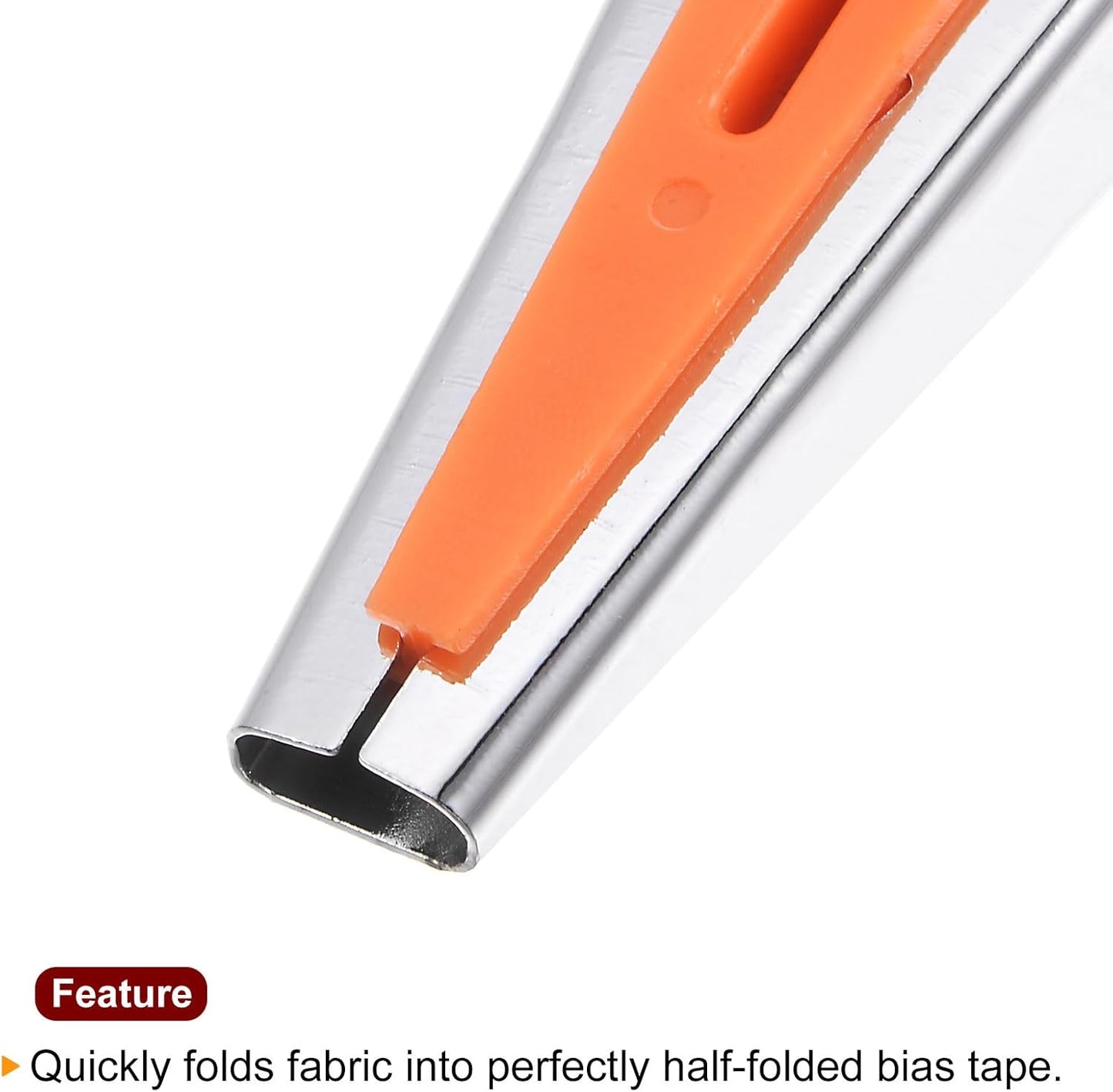 HARFINGTON Bias Tape Maker Kit 9mm Single and Double Fold Fabric Bias Binding Maker Sew Tool for Fabric Quilting Sewing Crafting DIY, Orange
