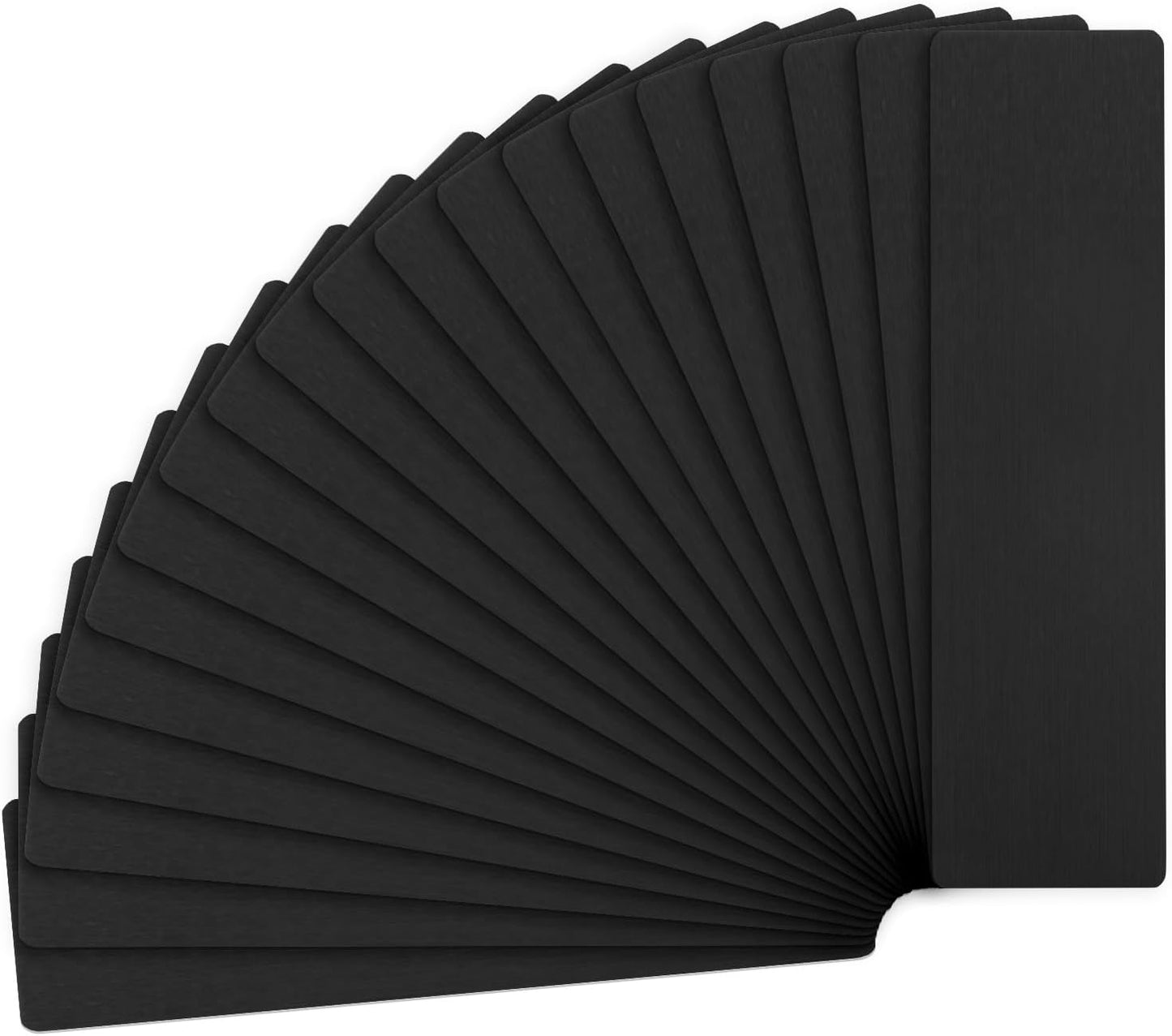 20-Pack Anodized Aluminium Laser Engraved Mount Metal Plate 3x1x0.03 Inch Engraver Blank Anodized Aluminum Sheets for DIY Laser Printing/Home/Office[Black]