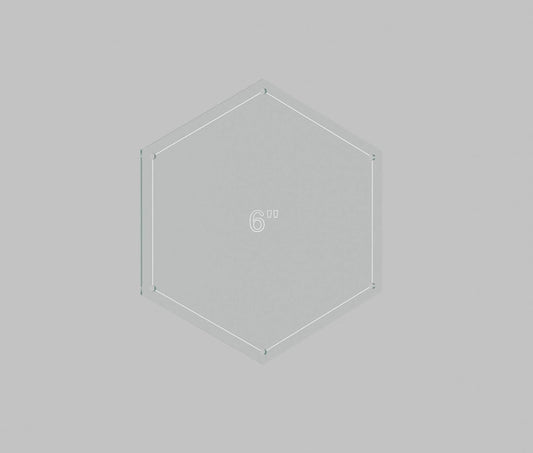 Hexagon Quilting Template Set - 6" with 1/4" Seam Allowance - Durable Acrylic Templates for Quilting, Patchwork, Crafting, & Sewing Projects - Clear Templates for Accurate Designing