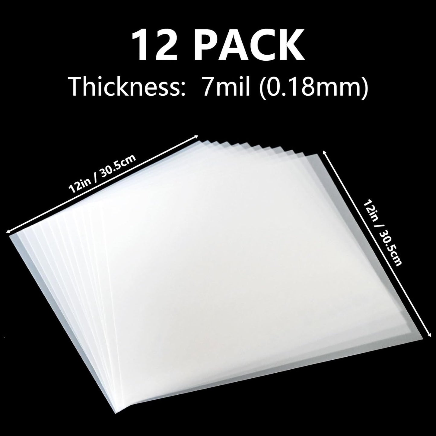 EGOSKY 12Pcs 7mil Blank Stencil Sheets, 12 x 12 inch Mylar Template Stencil Material for Make Your Own Stencil