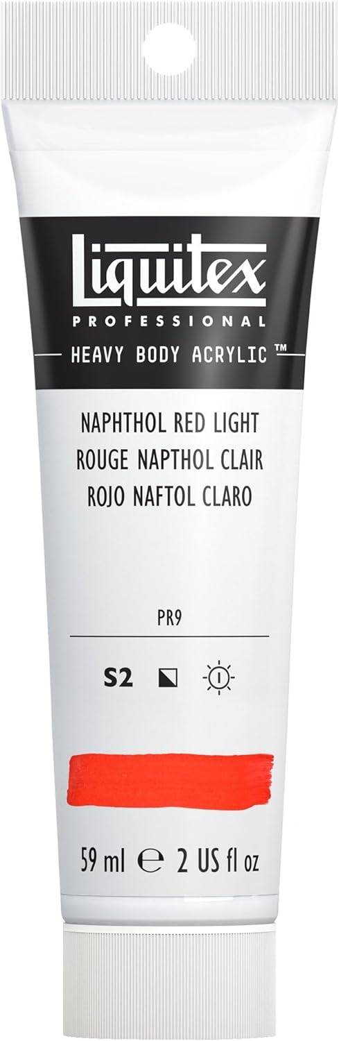 Liquitex Professional Heavy Body Acrylic Paint, 2-oz (59ml) Tube, Naphthol Red Light