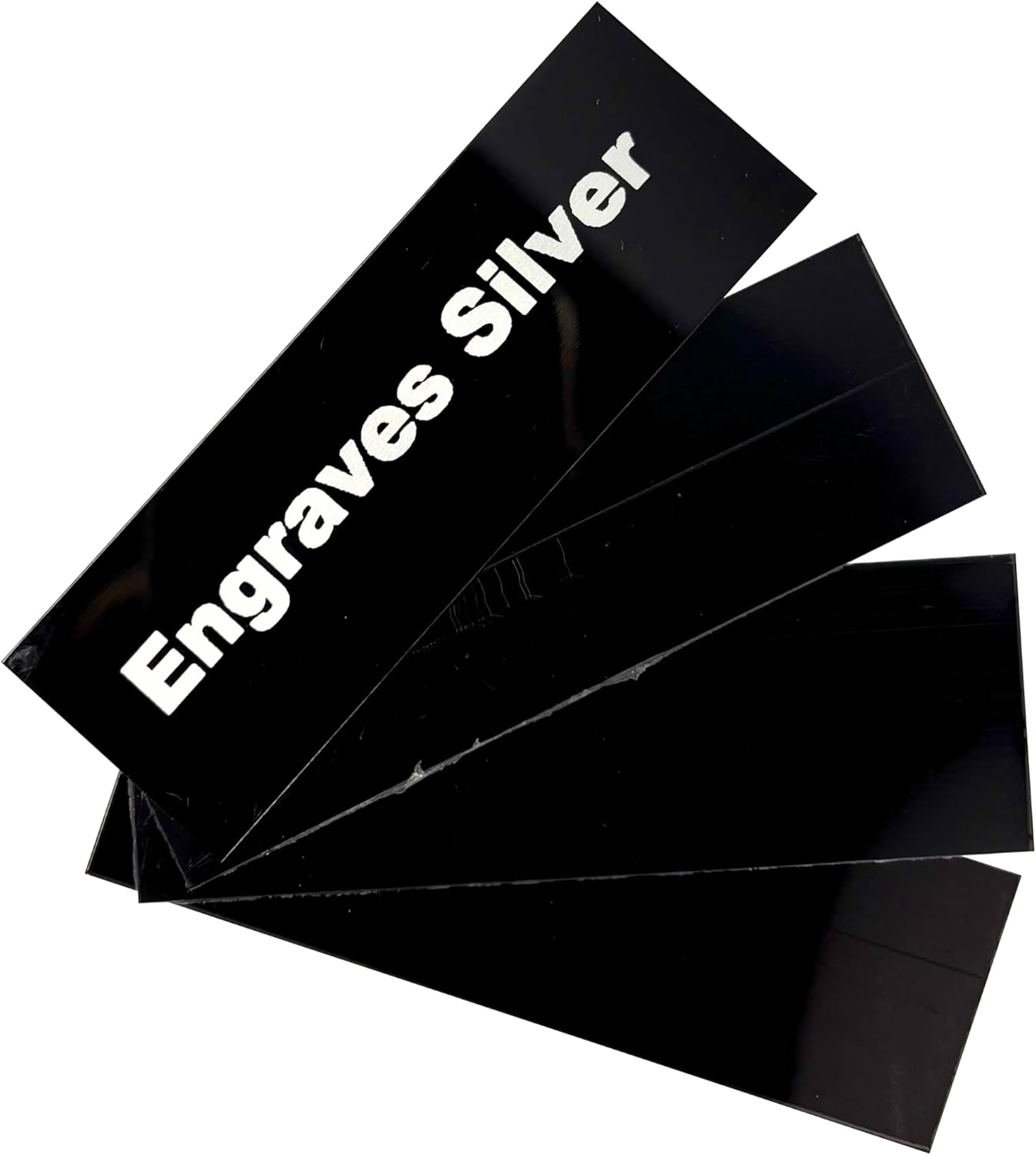 Blank Metal Plates for Laser Engraving - 4 Pack | Aluminum Sheets 0.020" Thick | CO2, Diode, Fiber Laser Compatible | Multiple Sizes & Colors (Black (engraves silver), 1.5x4 inch)