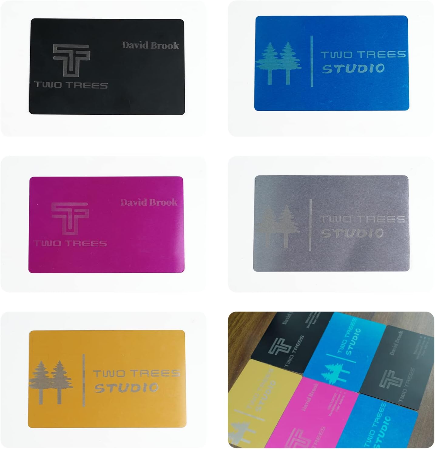 OUYZGIA Laser Engraving Material Box kit, 124 Pcs of DIY Materials for Laser Engraver with Metal Business Cards Wooden Cubes Plywood Dog Tags Photo Frames Keychains Hang Tags Leather Coasters