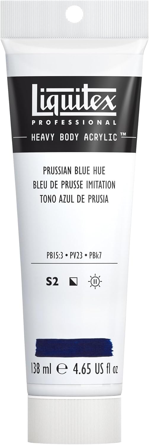 Liquitex Professional Heavy Body Acrylic Paint, 4.65-oz (138ml) Tube, Prussian Blue Hue