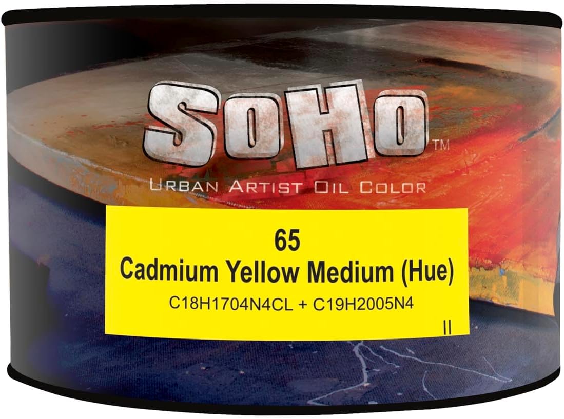 Soho Urban Artist Oil Paint - Cadmium Yellow Medium Hue, 430 ml Can - Best Valued Oil Colors for Painting, Excellent Pigment Load