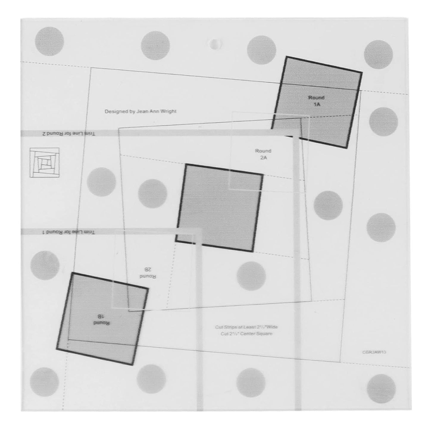 Wonky Log Cabin Trim Tool, 6in Creative Grids Quilting Rulers Transparent Acrylic Quilting Ruler with Grids, Non-Slip Grip Acrylic Quilting, Sewing, Crafting, Patchwork Ruler and Template