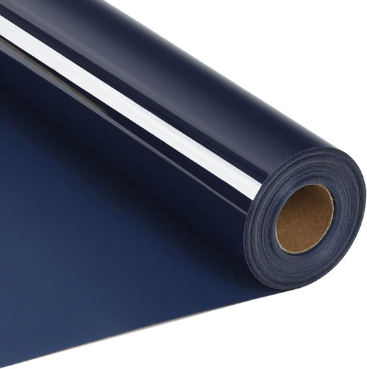 RENLITONG Navy Blue Iron on Vinyl 12Inch by 20ft Roll HTV Heat Transfer Vinyl for T-Shirt HTV Rolls for All Cutter Machine - Easy to Cut & Weed for Heat Transfer Design