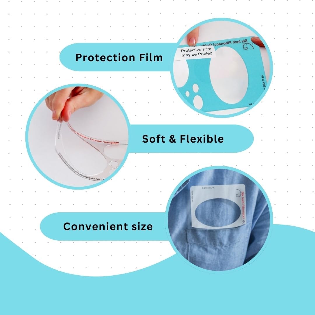 Oval Stencil Template for Drawing and Drafting: A Fibonacci-Inspired Circle Template for Drawing Tool for Artists Allows The Simple Application of The Golden or Divine Ratio for Artistic Design