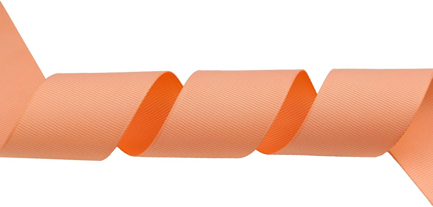 ITIsparkle 11/2" Inch Grosgrain Ribbon 25 Yards-Roll Set for Gift Wrapping Cake Decoration Party Favor Hair Braids Hair Bow Baby Shower Decoration Floral Arrangement Craft Supplies, Peach Ribbon