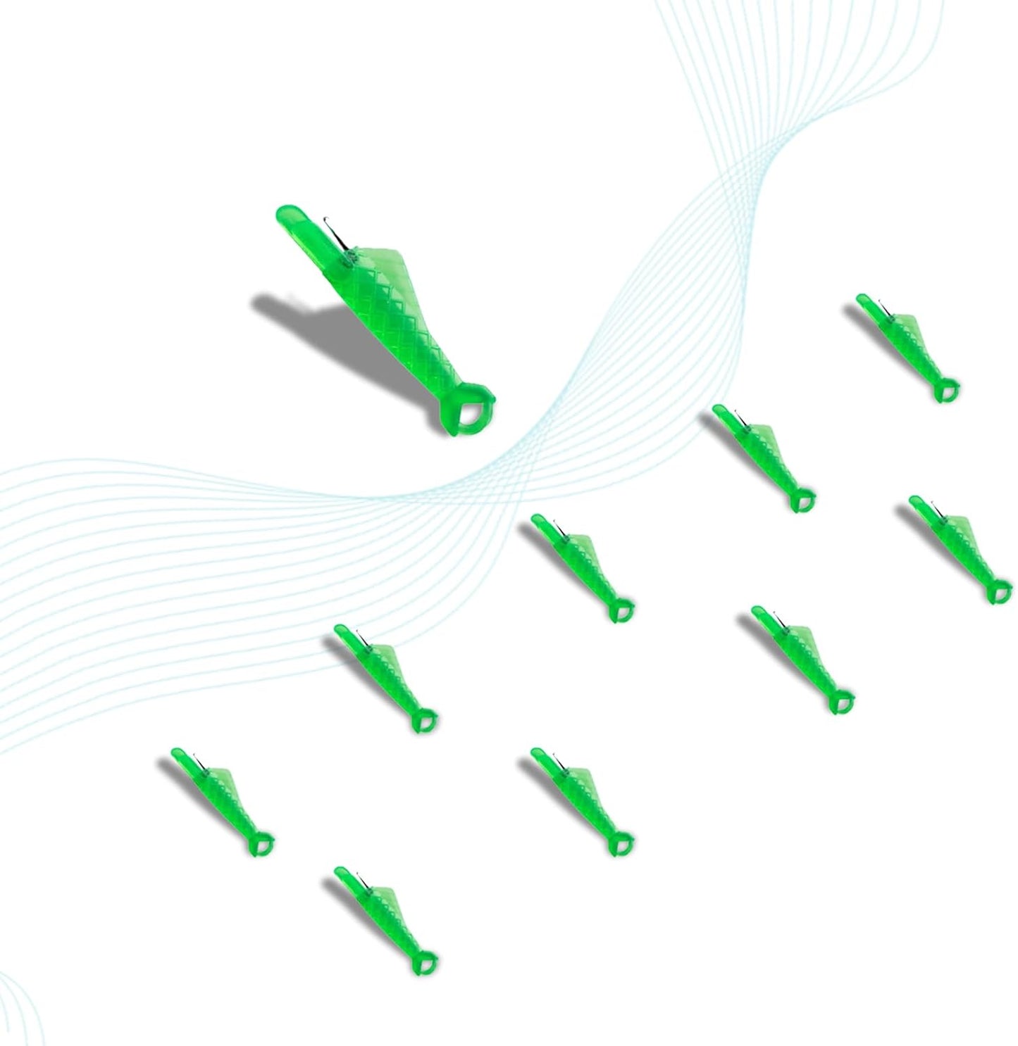 Mayfancy Upgraded Automatic Needle Threader Fish Type, Quick Self-Threading Tool for Sewing Machines,Easy-Use Loop Threader for Beginners and Pros (10)