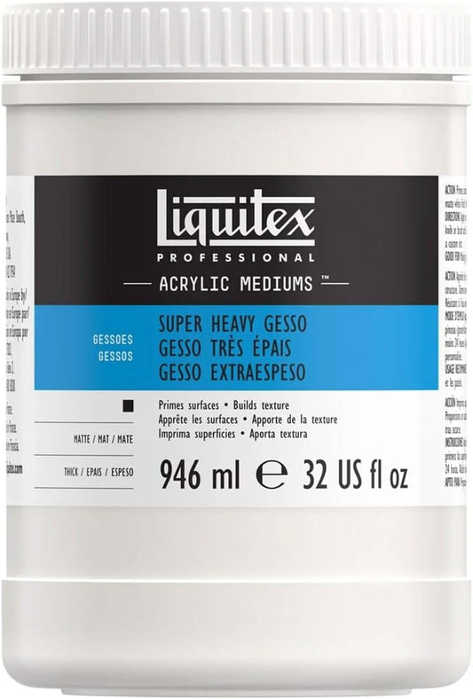 Liquitex Professional Gesso Surface Prep Medium, 946ml (32-oz), Super Heavy