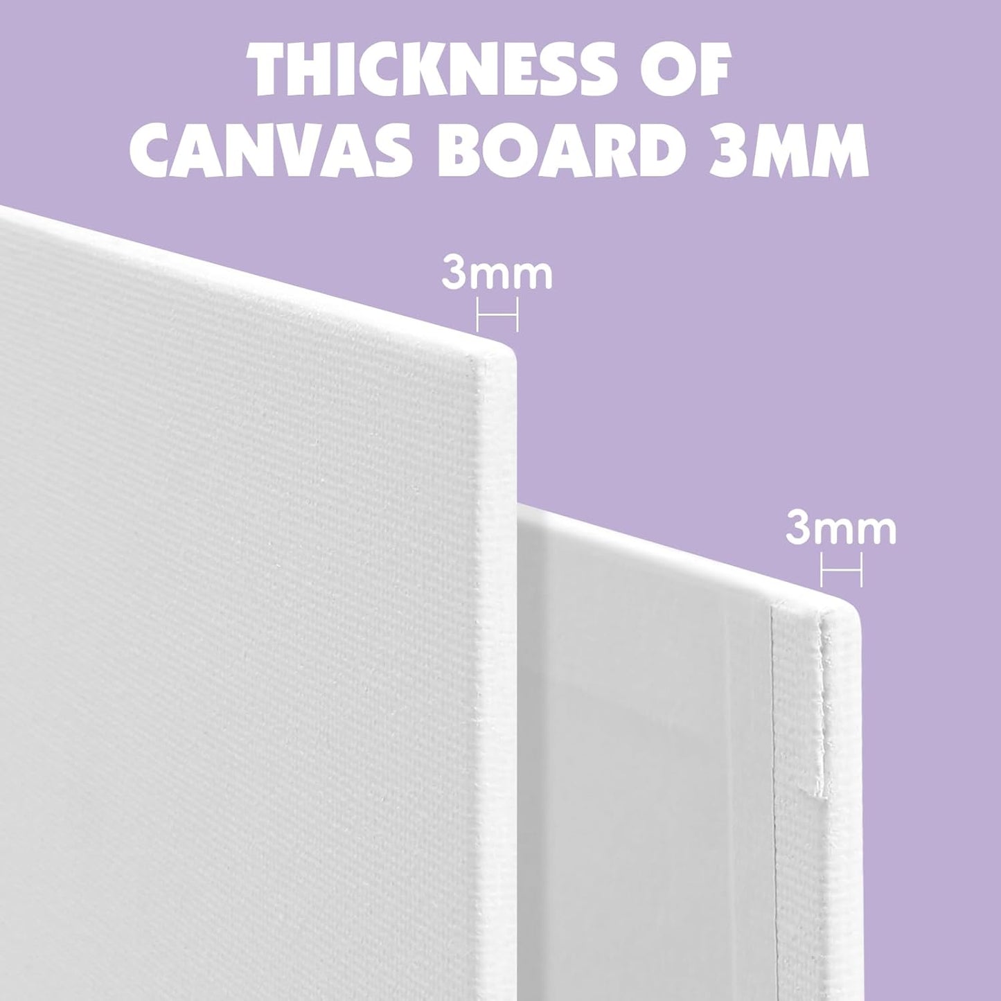 ESRICH Canvas Boards for Painting 12x16 Inch, 3 Pack Canvas for Painting Cotton Primed Acid Free Large Blank Canvas Panels for Oil Paint, Watercolor, Acrylic Paint, Gouache and Tempera.