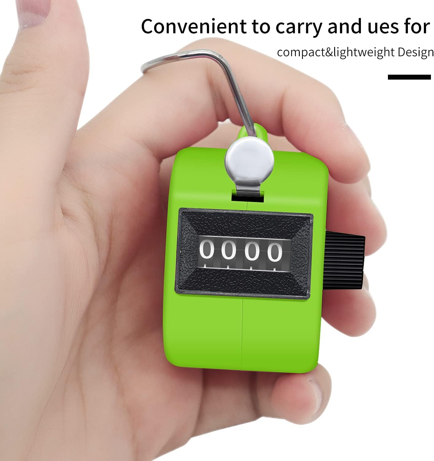 12 Pcs Hand Tally Counter 4-Digit Lap Counter Clicker, Manual Mechanical Handheld Pitch Click Counter with Finger Ring for School Golf & Knitting Row Croche