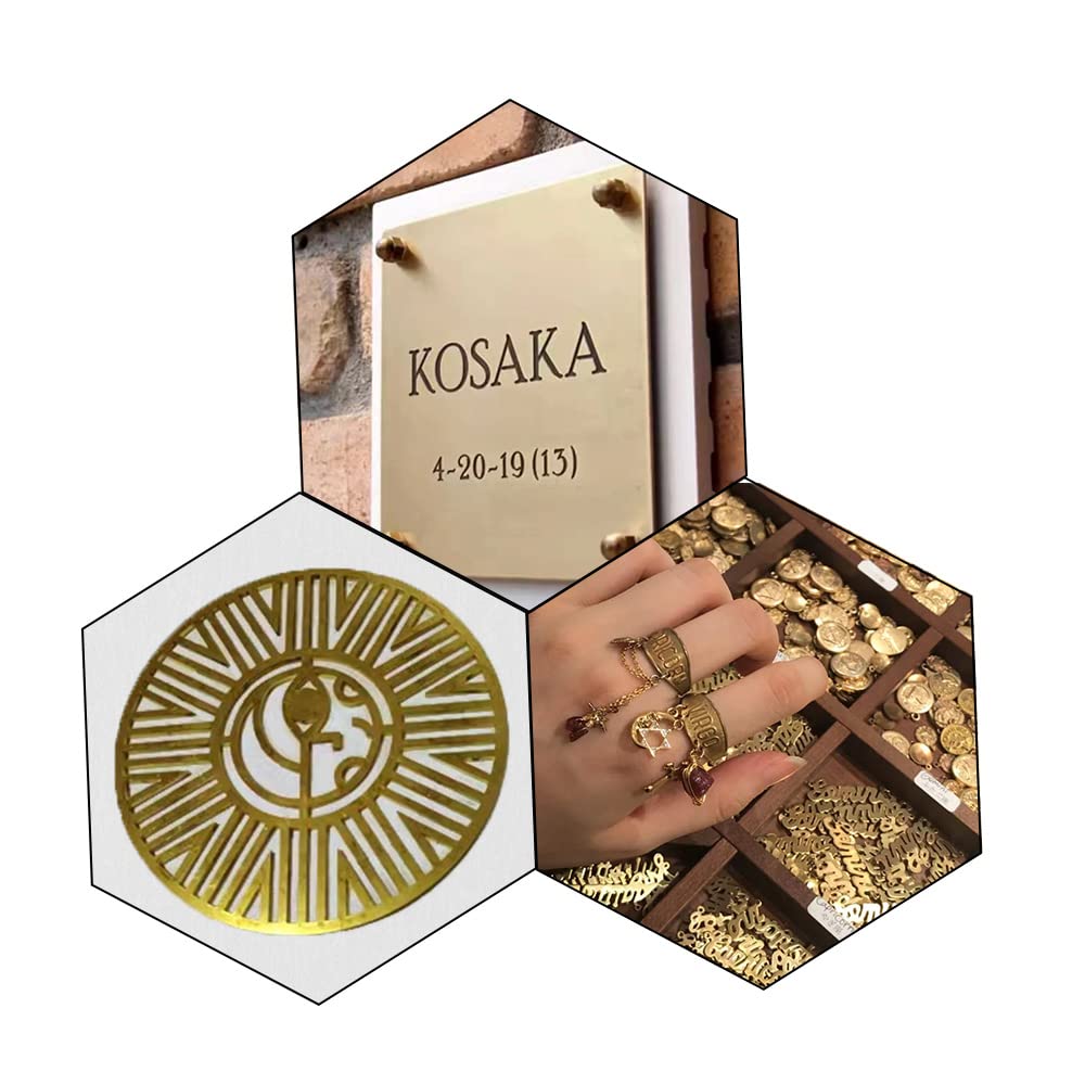 16 Gauge Brass Sheet，H62 Brass Plates Metal 0.047" Thickness x 3.9" Width x 3.9" Lenght, for Models, Crafts, Repairs, Electrical, 2Pcs