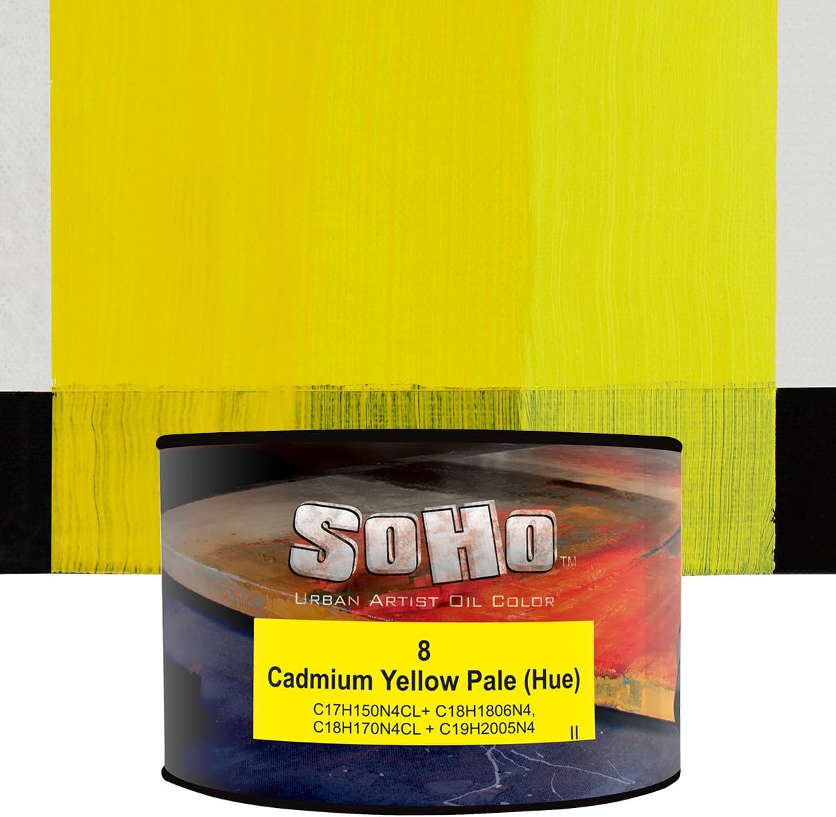 Soho Urban Artist Oil Paint - Cadmium Yellow Pale Hue, 430 ml Can - Best Valued Oil Colors for Painting, Excellent Pigment Load
