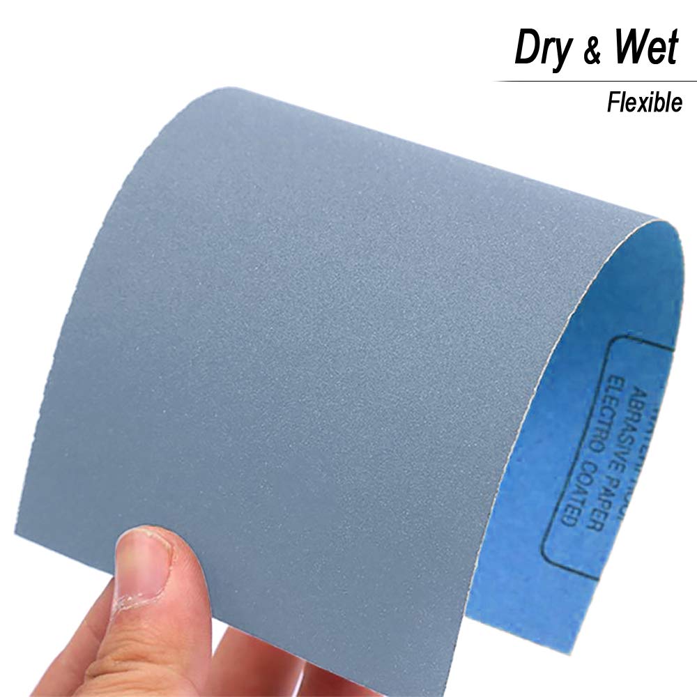 9x3.6 inch Sandpaper, 30 Sheet 5000 Grit Wet and Dry Sand Paper, Fine Precision Abrasive Pads Detail Sander Sheets Paper for Automotive Sanding, Wood Turing Finishing, Metal Furniture Polishing