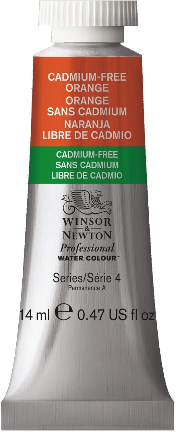 Winsor & Newton Professional Water Colour Paint, 0.47-oz Tube, Cadmium-Free Orange