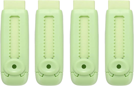 PATIKIL 4 Pack Erasers, Sliding Retractable Eraser Push Pull Cute Pencil Erasers Soft Large Easy to Clean with Plastic Sleeve for Sketching Drawing Artists Teacher Pencils, Cyan
