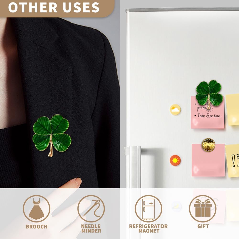 Needle Minder Magnet, Magnetic Needle Minder, Needle Minders Magnetic Cross Stitch Accessories, Magnetic Needle Holder, Life Tree, Butterfly, Cats, Owl, Heart (FourLeaf)