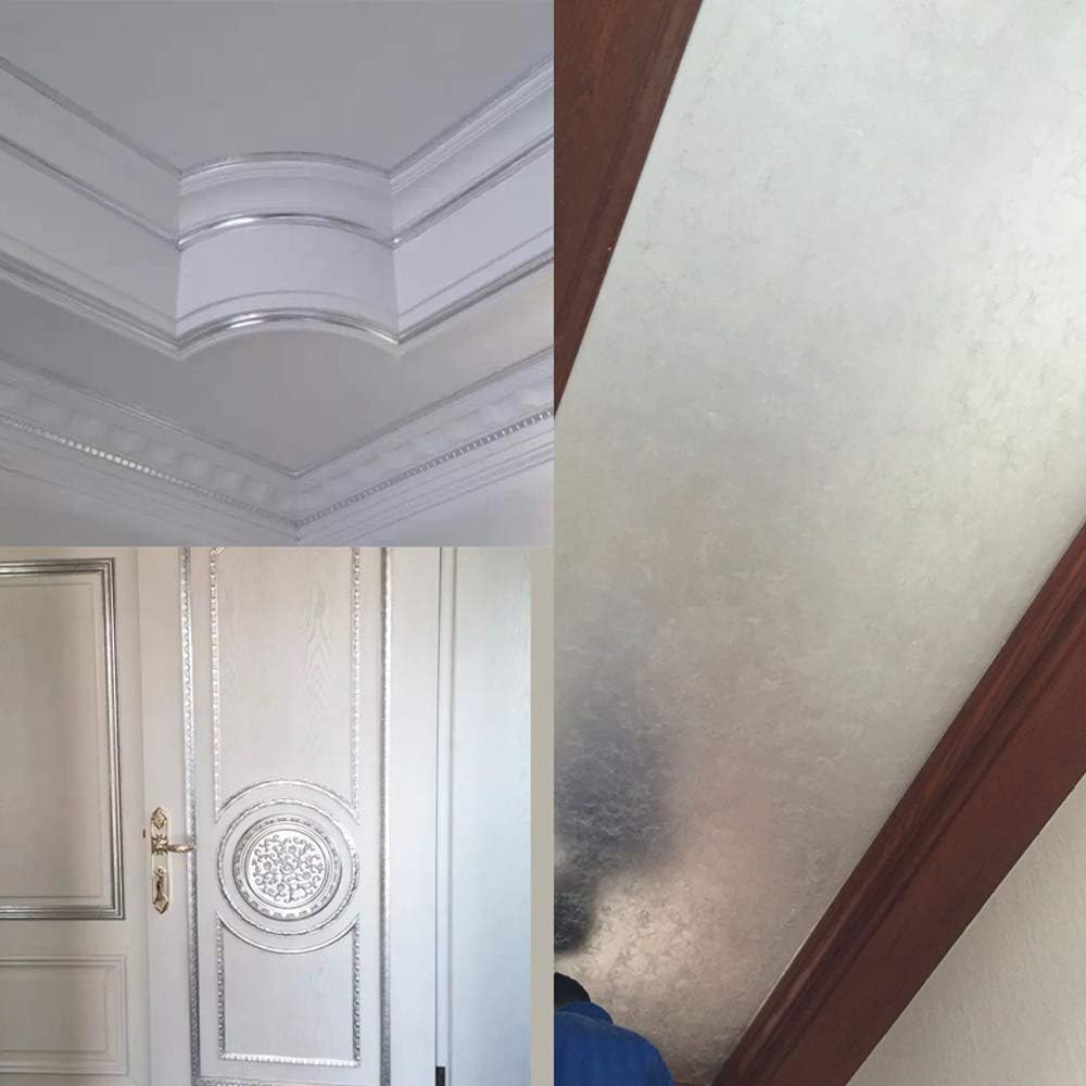 600Pcs KINNO Gold Leaf Sheets, Metal Leaf for Home, Wall, Frame, Ceiling, Furniture Decoration, 6 Colors 3.15 by 3.35 Inch