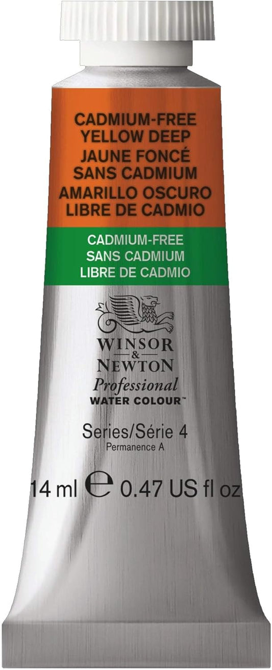 Winsor & Newton Professional Water Colour Paint, 0.47-oz Tube, Cadmium-Free Yellow Deep