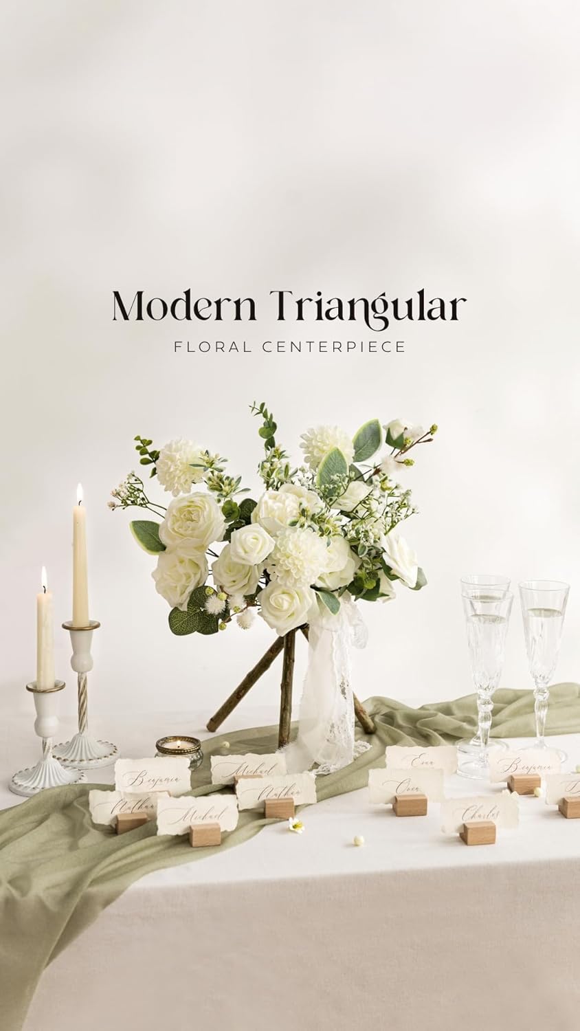 Ling's moment White Dahlia Foam Artificial Flowers Real Touch Faux Fake Flower for Home Decor Graduation Baby Shower Decorations Outdoors Party Favors Wedding Gifts Centerpieces Arrangements 25pcs