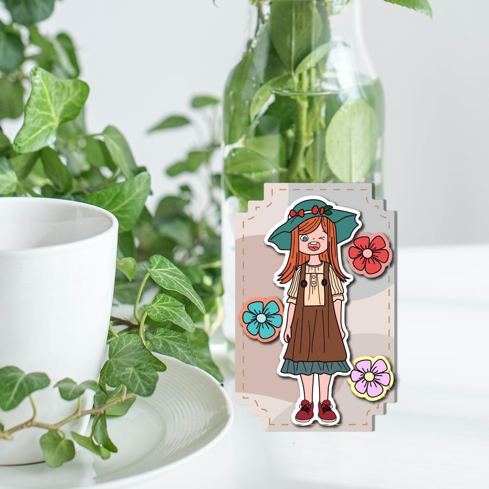 Fashion Girls Clear Stamps 6.3x4.3 Friendship Word Rubber Stamp Flower Silicone Stamps Star Heart Transparent Stamps for DIY Scrapbooking Card Making Photo Album Decor