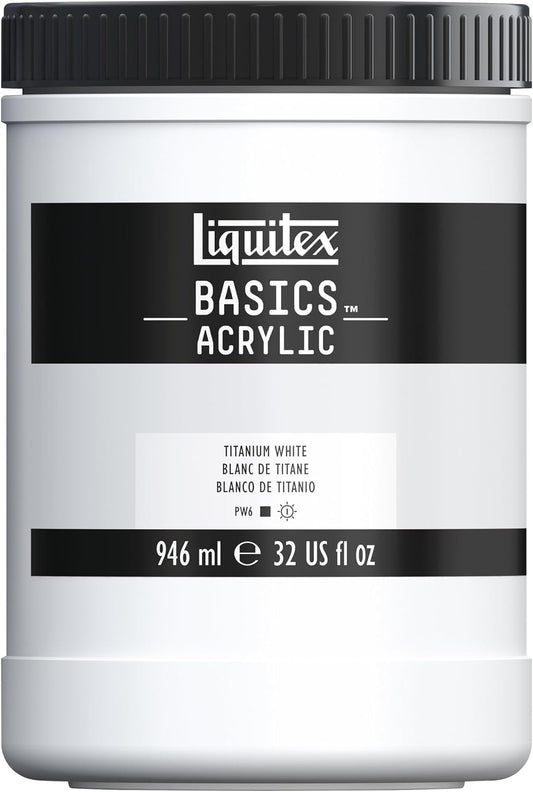 Liquitex BASICS Acrylic Paint, 946ml (32-oz) Jar, Titanium White